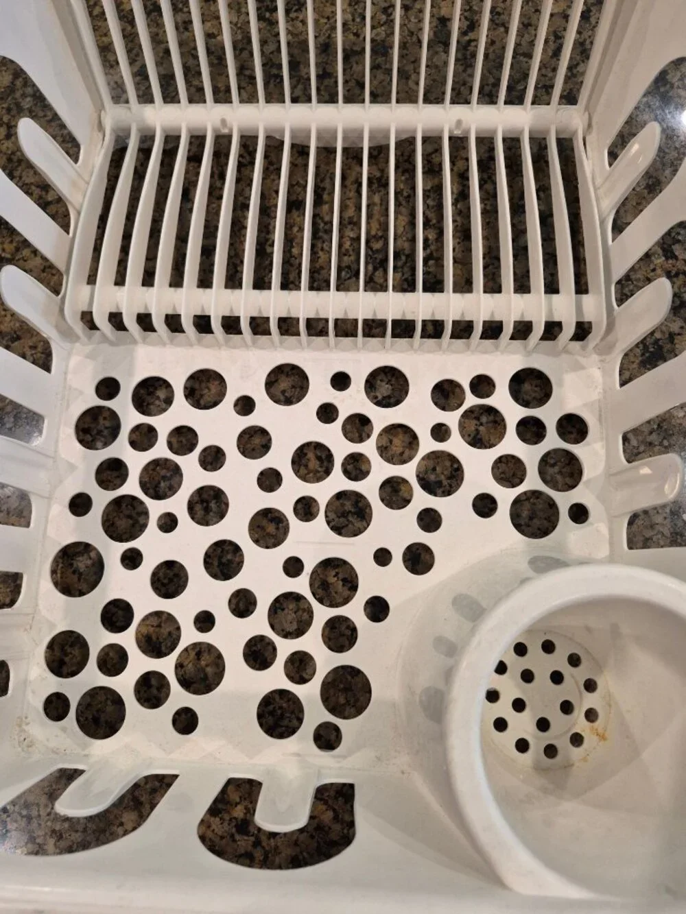 Ikea FLUNDRA White Plastic Dish Drying Rack Utensil Holder Compact Lightweight